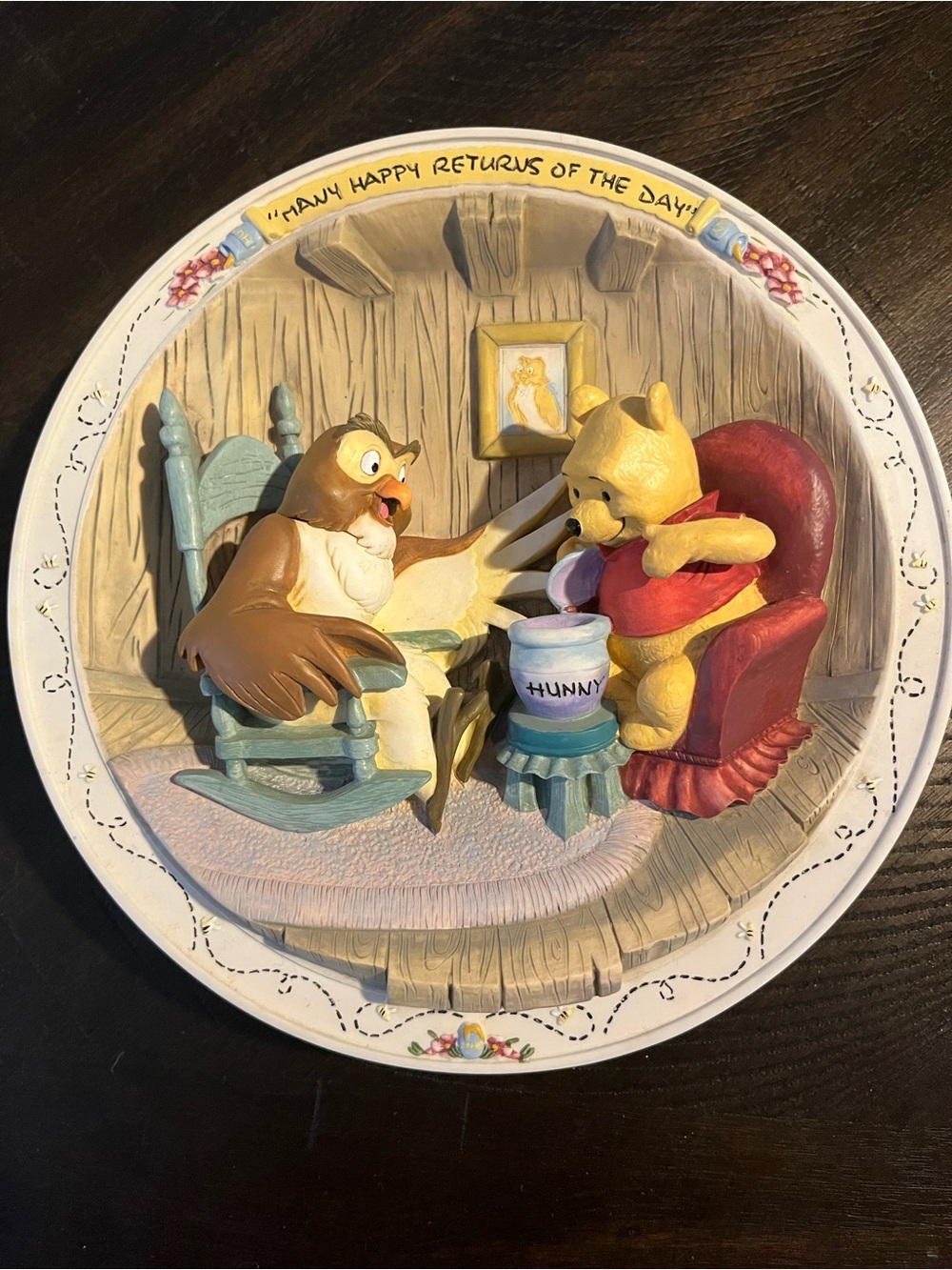 Winnie the Pooh Decorative Wall Plate - Many Happy Returns of the Day